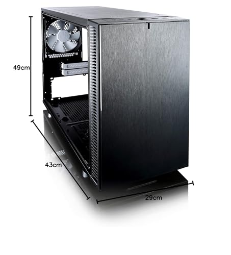 Fractal Design Nano S Window , Mini Tower Computer Case , ITX , Optimized for High Airflow and Silent Computing with ModuVent Technology ,2x Fractal Design Dynamic X2 GP,14 Fans included ,Black Window
