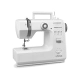 Ufesa SW2002 Deluxe Máquina de Coser con 20 Puntadas, 2 Velocidades, Luz de Costura, Pedal/Interruptor Manual, 12V de Potencia Plástico Blanco / Gris
