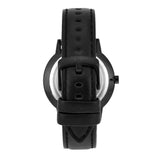 Armani Exchange Reloj para hombre, movimiento multifunción de cuarzo y caja de 42 mm con correa de piel, Negro azabache