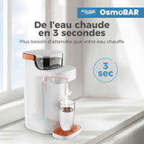 Aquavie Technology - OsmoBAR - Fuente de Agua purificada por ultrafiltración - Dispensador instantáneo de Agua templada y Caliente - Depósito de 1,1 L