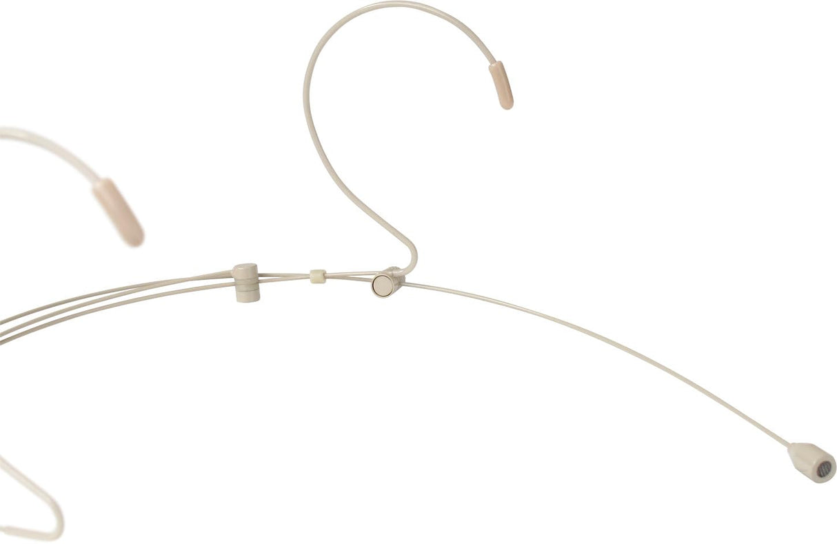 Pronomic Micrófono de Diadema HS-31 EA - Atención Accesorios: Solo Compatible con ciertos transmisores inalámbricos (no incluidos) - Incluye Protector de Viento y Adaptador Intercambiable - Beige