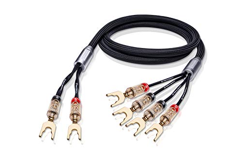 OEHLBACH XXL Fusion Four 400 - Juego de Cables para Altavoces con Conectores apantallados (2 x 4 m), Color Negro