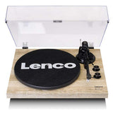 Lenco LBT-188 Tocadiscos Bluetooth - admite Salidas de RCA y USB - 2 velocidades 33 RPM y 45 RPM - preamplificador - carcasa de MDF - transmisión por correa - nogal