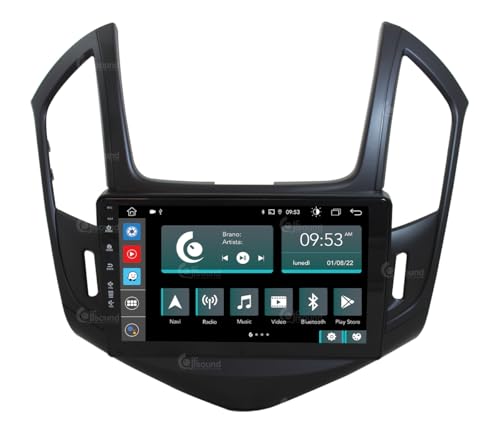 Radio de Coche para Chevrolet Cruze después 2013 Negro Android GPS Bluetooth WiFi USB Dab+ Touchscreen 9" 8core Carplay AndroidAuto