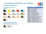 Tamiya-1/32 North American P-51D Mustang Plastic Airplane Flugzeug Kit de Modelo, Color Gris Claro, 318mm Length (60322)