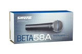 Shure Beta 58A Micrófono Vocal dinámico supercardioide de un Solo Elemento para Escenario y Estudio, Incluye Adaptador de Soporte Ajustable A25D, Adaptador de Rosca de 5/8 a 3/8