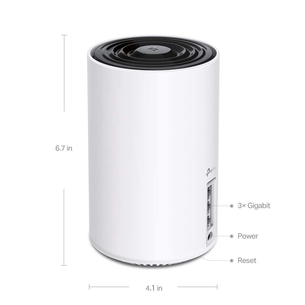 TP-Link Deco XE75(1-pack) Tri-bande (2,4 GHz / 5 GHz / 5 GHz) Wi-Fi 6 (802.11ax) Blanc 3 Interne