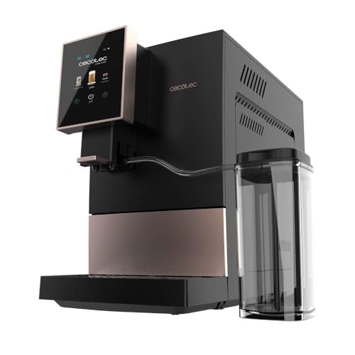 Cecotec Cafetera Superautomática Compacta con Wifi Cremmaet Compactccino Connected Black Rose. 1350W, 19 Bares, Pantalla TFT y APP, Molinillo, Tanque de Leche 400ml y 1L de Agua