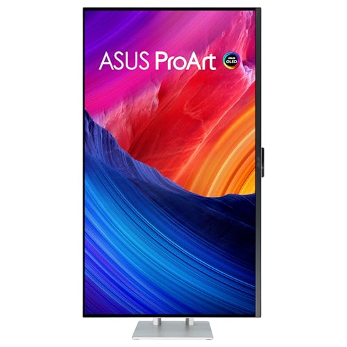ASUS ProArt Display OLED PA32UCDM Monitor Profesional de 32 Pulgadas, 4K UHD 3840x2160, QD-OLED, Ultrafino, 240Hz, 0.1ms, HDR-10, HLG, 99% DCI-P3, Thunderbolt 4, Calman Ready, ColorSpace