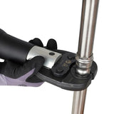 VEVOR Kit de Herramientas para Engarzar Tuberías Eléctricas con 2 Baterías de 18 V 2,0 Ah, Engarzadora Profesional con Mandíbulas V15, V22, V28, Cargador Rápido y Estuche de Transporte 360°