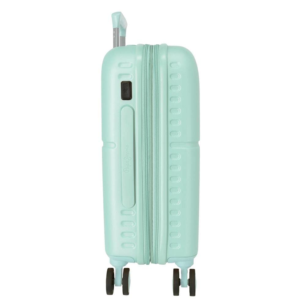 Pepe Jeans Nerea Maleta de Cabina Azul 40x55x20 cms Rígida ABS Cierre TSA Integrado 37L 2,74 kgs 4 Ruedas Dobles Equipaje de Mano