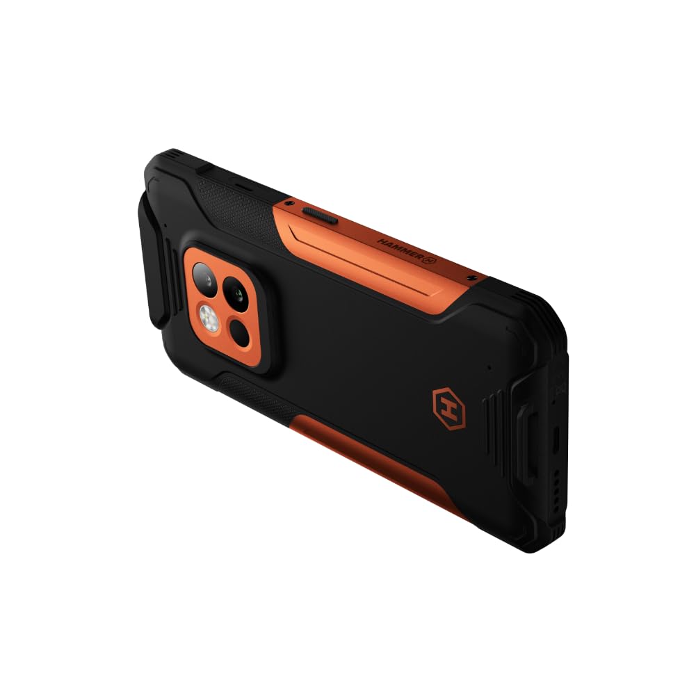 Hammer Construction 2 Thermal Smartphone ultrarresistente IP69 con termómetro y telémetro láser, 8+8GB RAM, Android 14, cámara Potente de 108mpx, batería de 6500mAh con función powerbank, 256GB/1TB