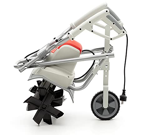 IKRA motoazada eléctrica motocultor IEM 800 S, Ancho de Trabajo 30cm, Profundidad 20cm, Incluye extirpador Manual