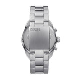 Diesel reloj Spiked para hombre, movimiento cronógrafo de cuarzo con correa de acero inoxidable, Tono plateado y azul claro