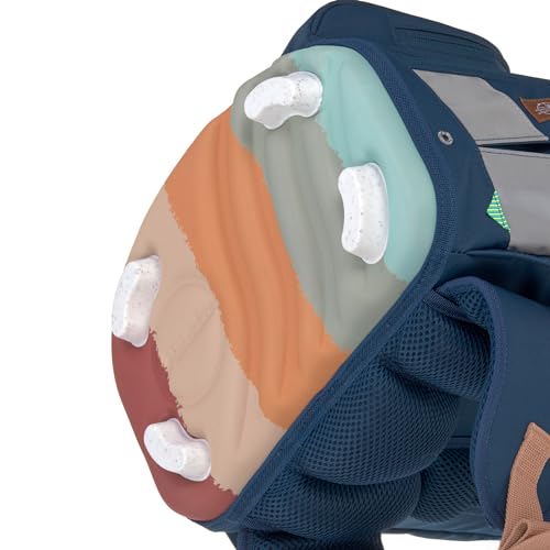 LÄSSIG Juego de mochilas escolares de 7 piezas para niños/ School Set Boxy Unique, navy