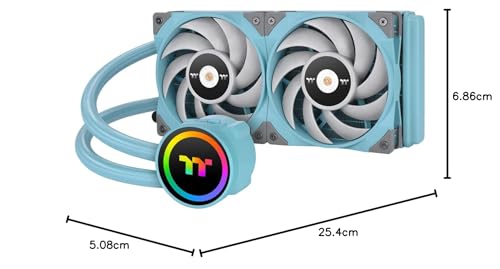 Thermaltake TOUGHLIQUID 240 ARGB Sync All-In-One Turquoise Watercooling | 5V addressable | silent 120mm PWM fan | for Intel and AMD sockets | LGA-1700 | turquoise