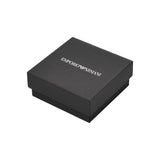 EMPORIO ARMANI Pulsera para hombre de acero inoxidable o de cuentas con cierre de langosta, Plata ceniza