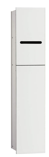 Emco Asis 2.0 975427451 - Portarrollos para Papel higiénico (Cristal Blanco óptico, Montaje en Pared, bisagra a la Izquierda)