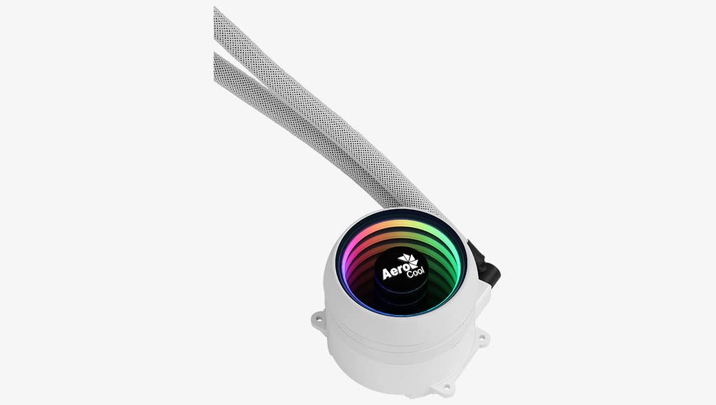 Aerocool, MIRAGEL360W, Refrigeración Líquida CPU, 3xVentilador 12cm ARGB, TDP 550W,Blanco
