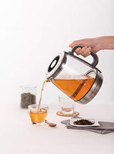 Riviera&bar CHA DAO Expert – Tetera de temperatura ajustable – Cristal templado y acero inoxidable – Modo silencioso – Infusión de té óptimo – 1,5 L, 22 x 36,5 x 29,5 cm
