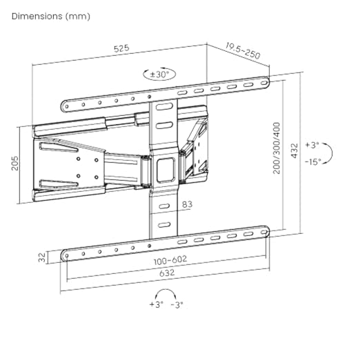 VALUE Soporte de Pared para TV, Ultrafino, 43-90 Pulgadas, hasta 50 kg