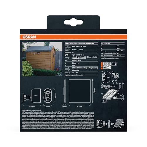 OSRAM SMART+ WIFI OUTDCAMERA BATTERY SOLAR White