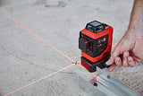 Leica Lino L6R: Nivel láser de línea de 3x360 grados con batería Li-Ion, cargador, adaptador magnético innovador y soporte para pared en una carcasa (láser rojo, alcance de trabajo: 25 m)