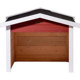 dobar® Garaje para Robot cortacésped de Madera como Kit de construcción – Refugio para Robot cortacésped con Techo bituminoso – 76 x 68 x 52 cm – Rojo/Blanco