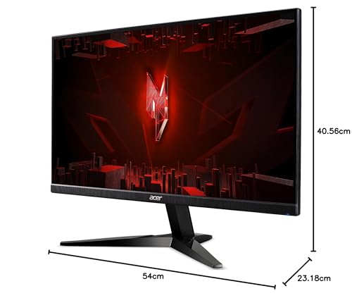 Acer Nitro KG241YA - Monitor Gaming de 24" Full HD 75 Hz (1920x1080, 16:9, 250 Nits, Tiempo de Respuesta 1 ms VRB, AMD FreeSync, ZeroFrame, HDMI, VGA), Monitor PC Color Negro