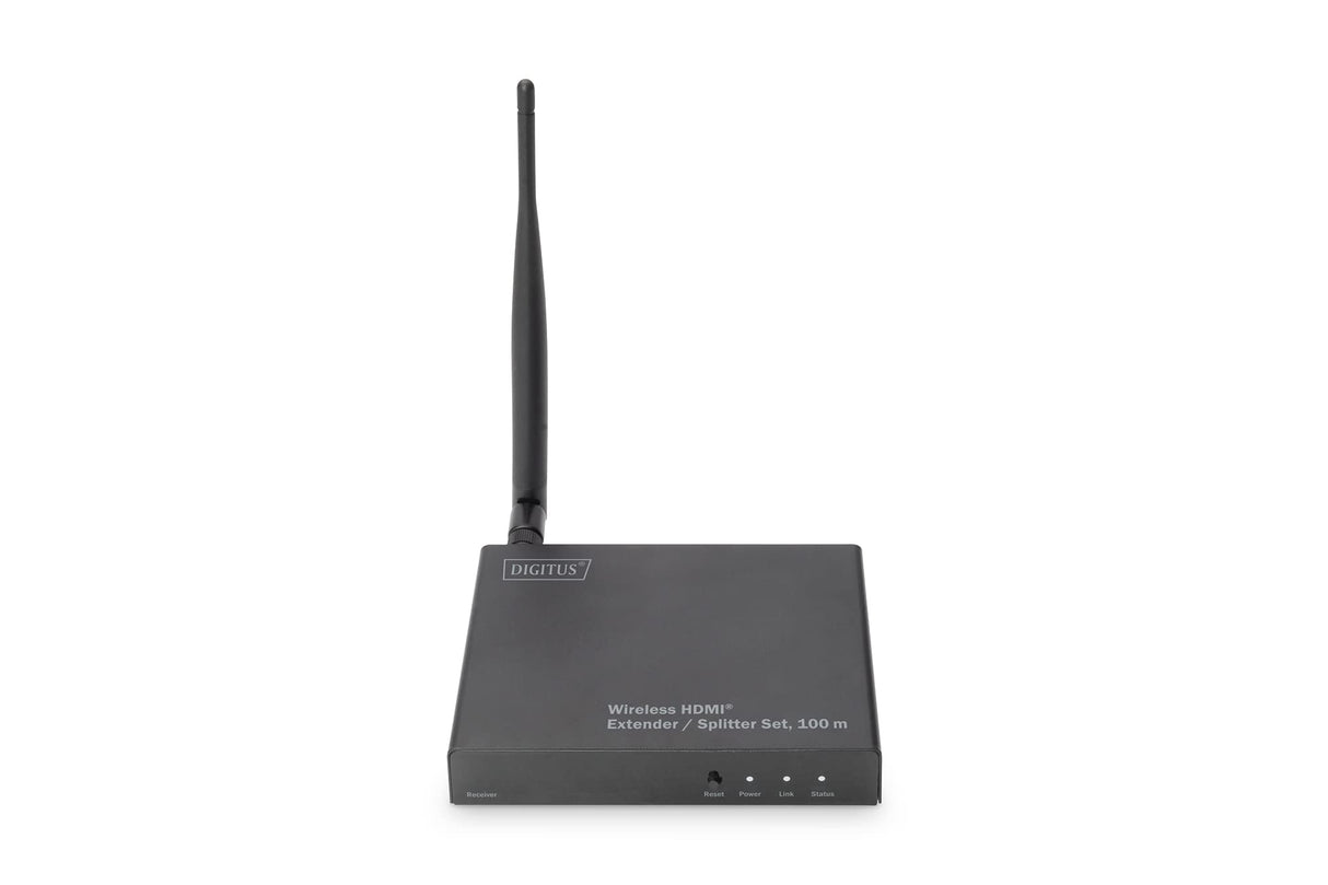 DIGITUS DS-55315 Extensor HDMI inalámbrico/Divisor HDMI (1:4) - Full HD 1080p 60 Hz - Alcance de 80 m - Unidad receptora para DS-55314 - Salida en Bucle, Infrarrojos IR - HDMI 1.3 y HDCP 1.3