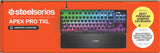 SteelSeries Apex Pro TKL Gen 3 - Teclado Mecanico Gaming - HyperMagnetic Interruptores OmniPoint 3.0 - Accionamiento Ajustable - Rapid Trigger - Preajustes - Rapid Tap - RGB - OLED - UK QWERTY