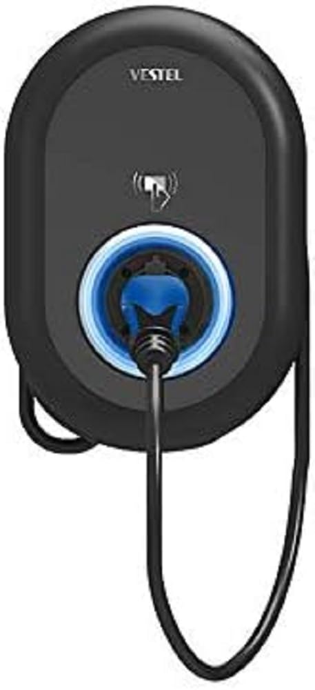 eMobility Vestel Wallbox EVC04-AC11SW-T2P - Estación de Carga para Coche (Incluye Cable de Carga de 5 m, RFID, 3 x 16 A, 11 kW