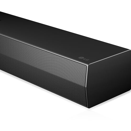 LG S20A - Barra de Sonido Inteligente, Bluetooth, 50W, 2.0 Canales, Compacta con Doble Woofer Integrado, Dolby Digital, DTS Digital Surround, Negro