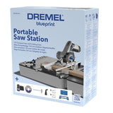 Dremel Blueprint Estación de Sierra Circular Portátil 12V Sin Escobillas con Estación de Trabajo 1x Disco Multimaterial, 1x Guia de Corte, 1x Adaptador de Polvo, 2x Gatos