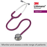 Littmann Classic III - Fonendoscopio, membrana de pieza única fácil de aplicar y de limpiar, color ciruela