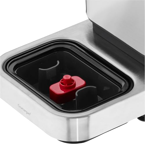 WMF Lumero - Cafetera expreso con 3 portafiltro, 1400 vatios, para 1-2 tazas de expreso, 15 bares, reposavasos, espumador de leche, prensador de café, luz led, acero inoxidable mate