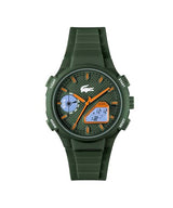 Lacoste Reloj de Cuarzo Multifuncional Analógico-Digital para hombre Colección LC33 Collection con Correa en silicona