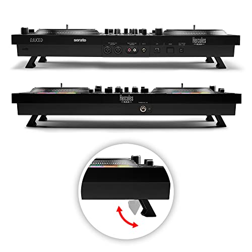 Hercules DJControl Inpulse T7 -Controladora de DJ Motorizada Negra de 2 Decks - incluye Serato DJ Lite y el software DJUCED