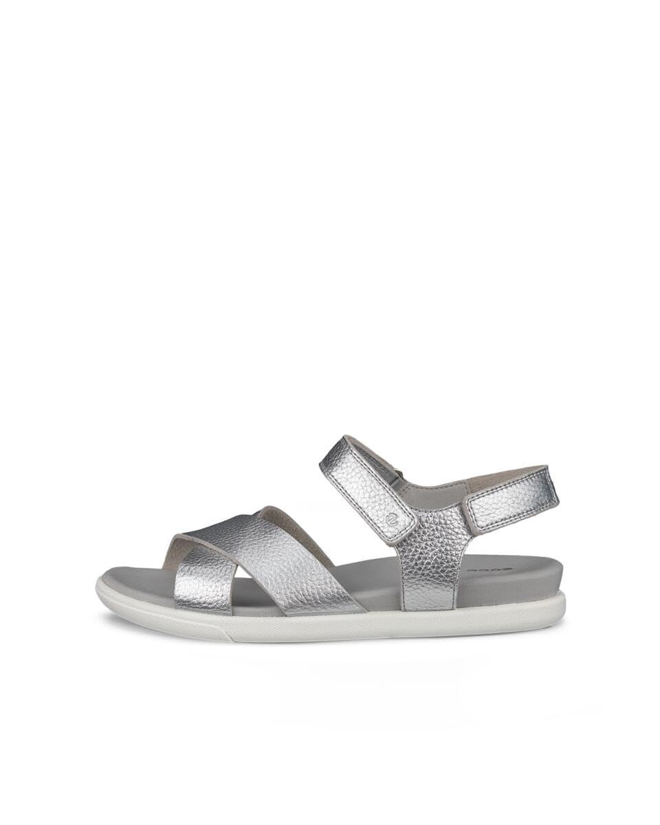 ECCO Damara Sandal, Sandalia Mujer, Pure Silver Metallic, 42 EU