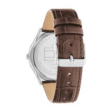 Tommy Hilfiger Reloj Analógico de Cuarzo para Hombre con Correa de Cuero Marrón - 1710536