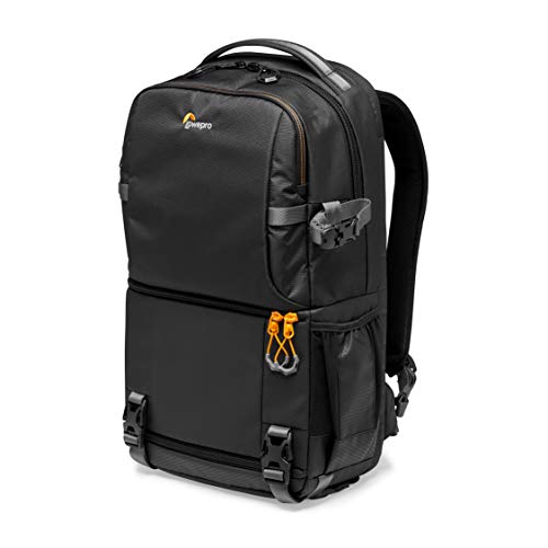 Lowepro Fastpack BP 250 AW III - Mochila para Cámara Refelx DSLR Sin Espejo, con Acceso QuickDoor, Compartimento Para Portátil de 13”, Para Cámaras Nikon D850, 300D Ripstop, Color Negro