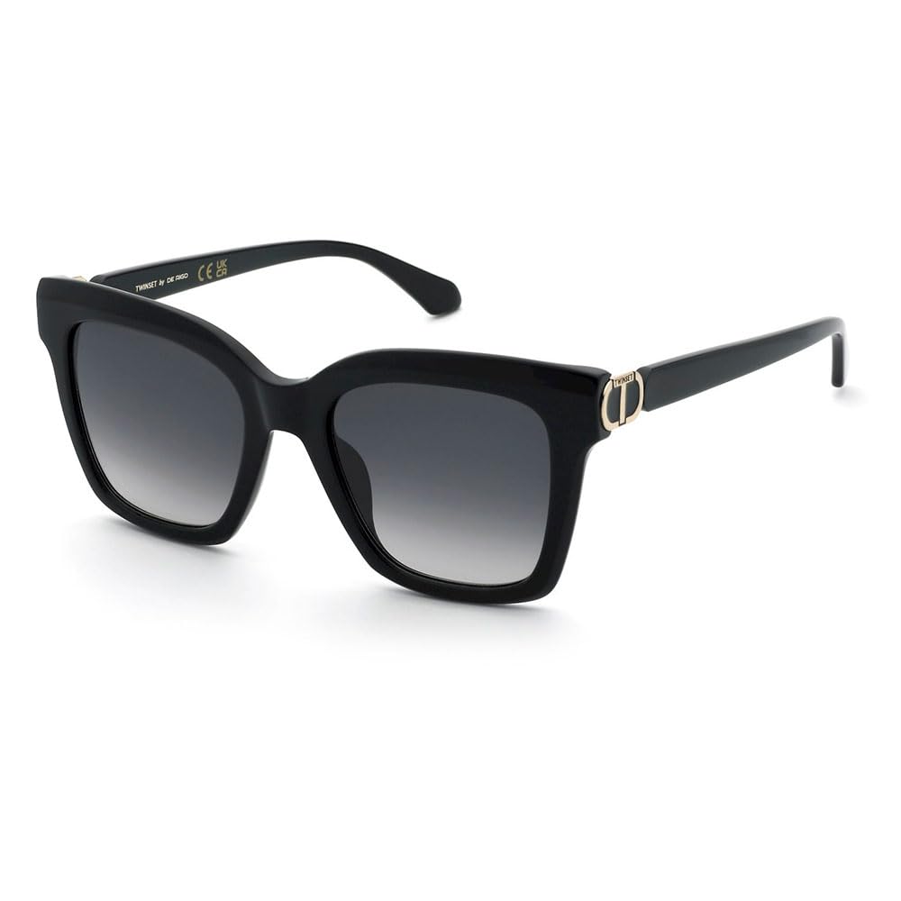 Twinset, SUNGLASSES, STW096-52-0700, SHINY BLACK, Female