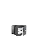 BURG-WÄCHTER Caja fuerte empotrable con combinación numérica y huella, Karat, Resistencia 0, Fondo variable con estante, 15,6-26,0 l, 18 kg, WT 614 E FP, Hierro antiguo