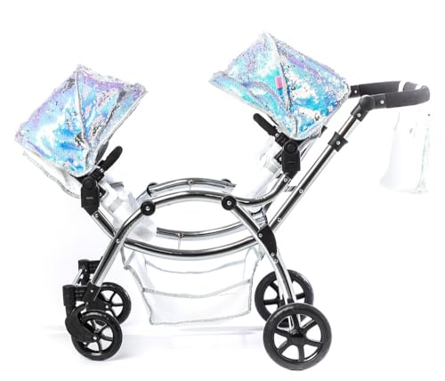 Roma Cochecito Doble para muñecas gemelas Amy Childs Polly Sparkle 2 en 1 y capazo - Sirena (3-16 años)