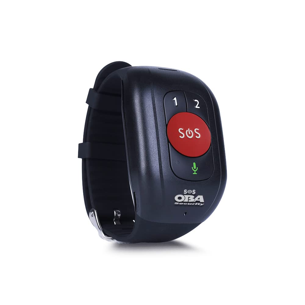 Oba security Pulsera SOS para personas mayores, rescate, llamadas GPS 4G, caídas, posición GPS, cardio, presión, temperatura, impermeable IP 67 con aplicación