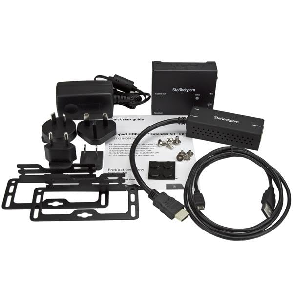 StarTech.com ST121HDBTDK - Kit Extensor con transmisor Compacto, Color Negro
