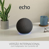 Echo (4.ª generación), versión internacional | Sonido de alta calidad, controlador de Hogar digital integrado y Alexa | Antracita | No disponible en portugués (Portugal)