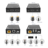 ACT EDID HDCP AC7815 - Extensor HDMI KVM a 70 m a través de CAT6/6A, vídeo 4K 60Hz, 2 puertos USB para ratón y teclado, EDID HDCP