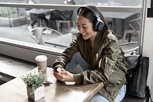 Shure AONIC 40 sobre la Oreja inalámbrica Bluetooth Ruido Auriculares cancelando con micrófono, duración de la batería de 25 Horas, iPhone y Android - Negro