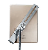 CTA Digital Soporte de Suelo Giratorio y Ajustable en Altura con Sistema de Seguridad, Cuello de Cisne, Ruedas acoplables para tabletas de 7 a 13 Pulgadas, Incluye iPad Pro y Mini